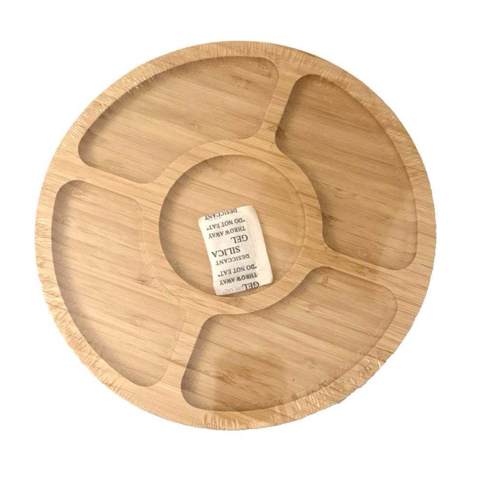 Round Bamboo Charcuterie Board Small 9" Diameter BRAND NEW